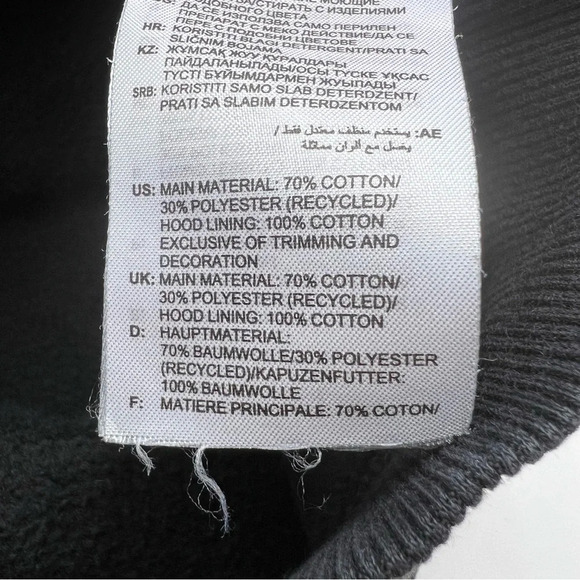 Adidas Essentials Camo Print‎ French Terry Hoodie Men’s S Black Loose Fit - Picture 5 of 8